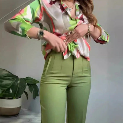 Printed Two-Piece Outfit – Shirt & Pants